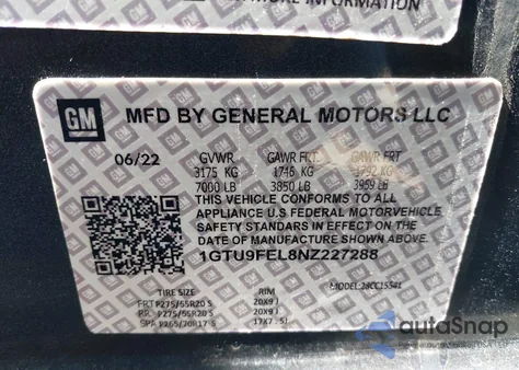 2022 GMC Sierra 1500 Limited 4Wd Short Box Denali from USA, damaged, VIN 1GTU9FEL2NZ176046